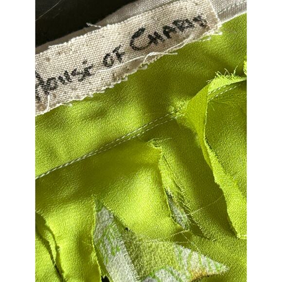 Fringe belt sash handmade cream and green festival fringe belt - Picture 7 of 10